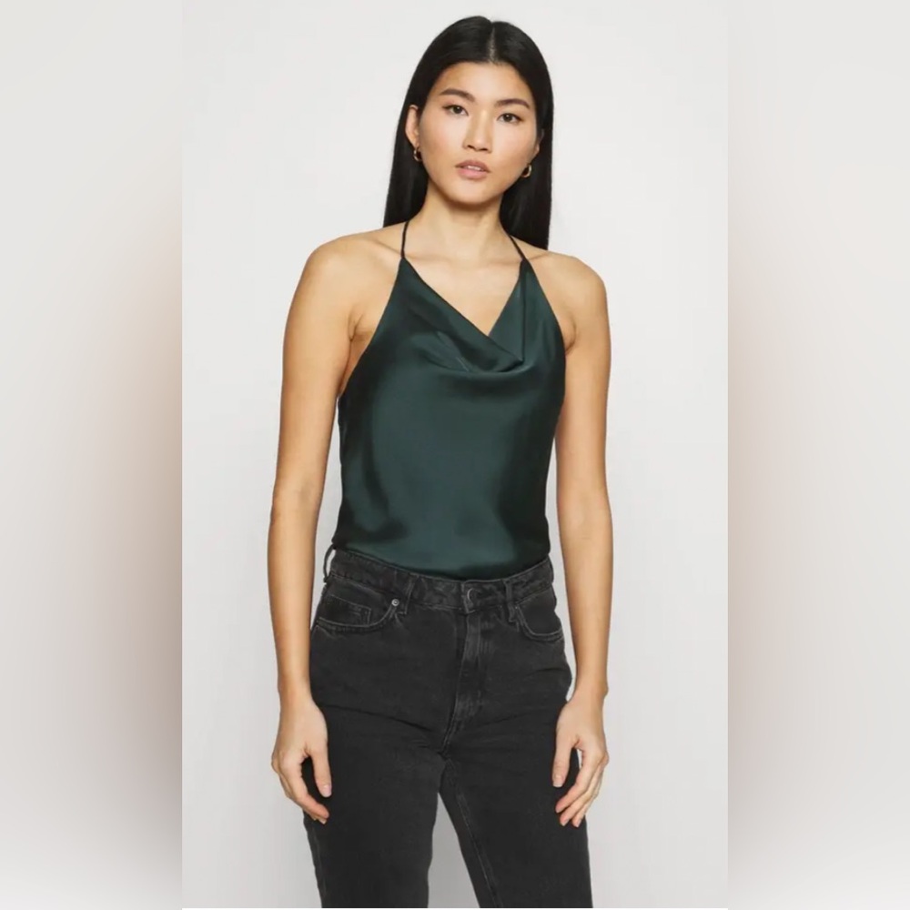 Abercrombie & Fitch Satin Cowl Neck Bodysuitt